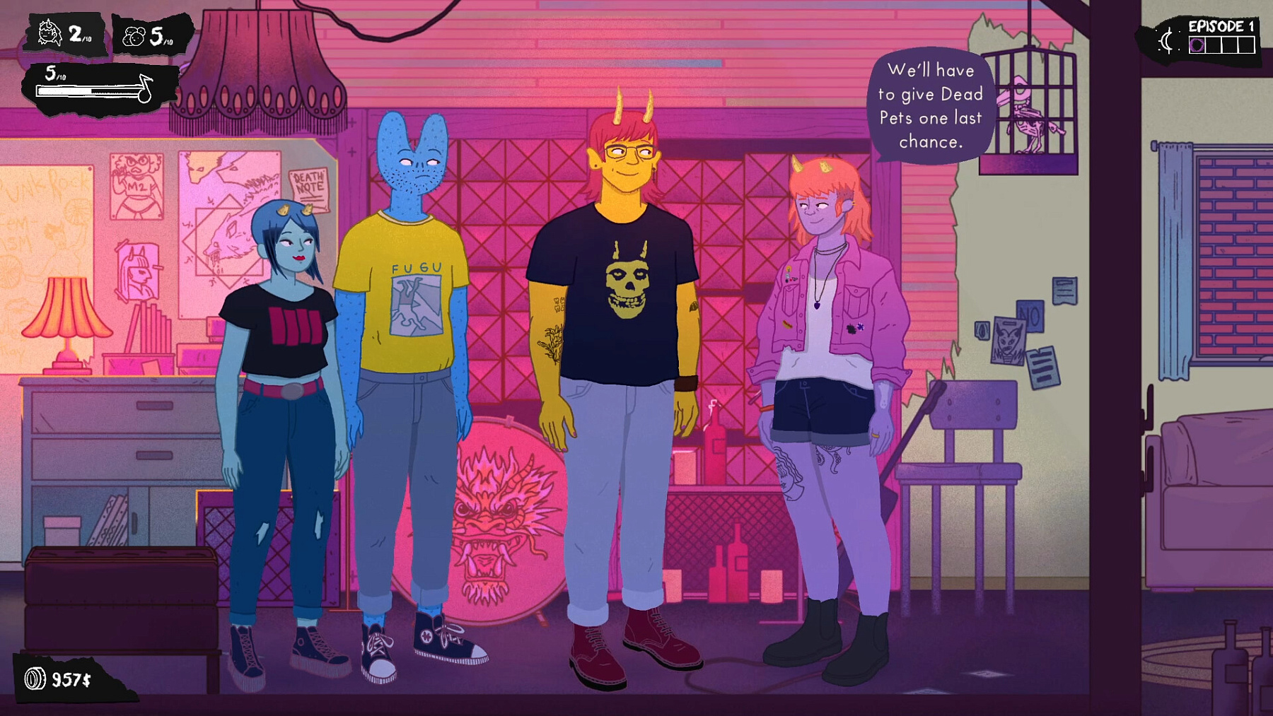 Dead Pets: A Punk Rock Slice of Life Sim