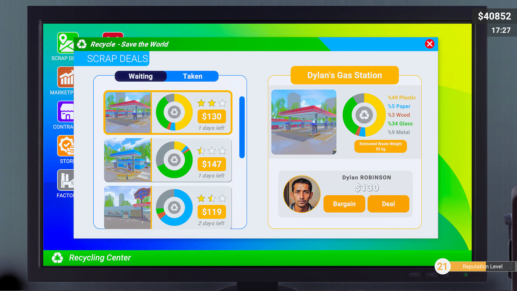 Recycling Centre Simulator