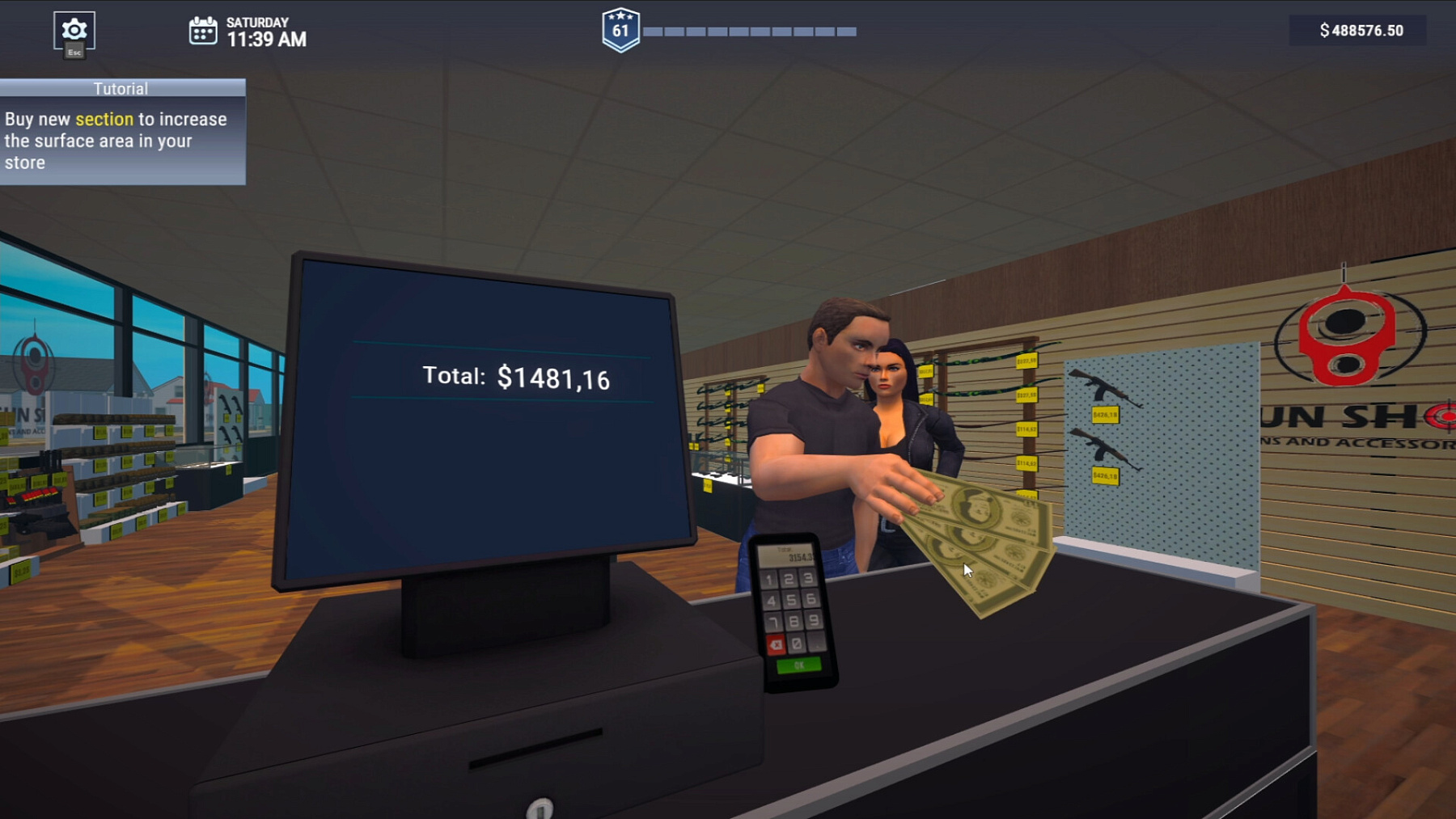 Gun Center Simulator